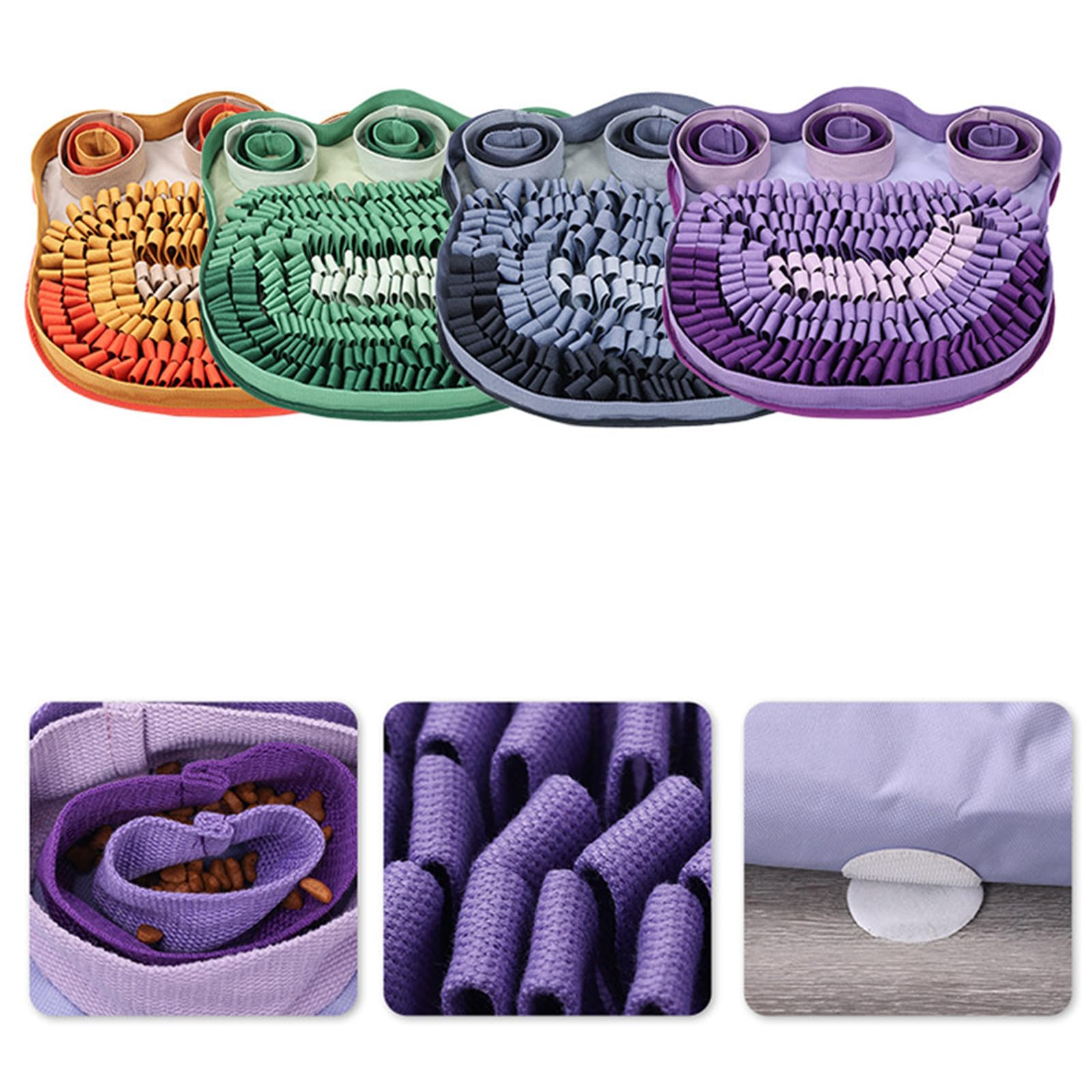 Snuffle - Juguete colorido para perros, dispensador de golosinas, resistente a los masticables, suave, para perros, fomenta la habilidad de búsqueda de comida, juguete interactivo para perros