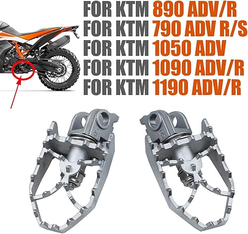 Miniatura 2 de HAIBING Para KTM 790 Adventure R 790 ADV S 890 ADV R 1050 1090 1190 reposapiés delantero de motocicleta, reposapiés clavijas, accesorios de