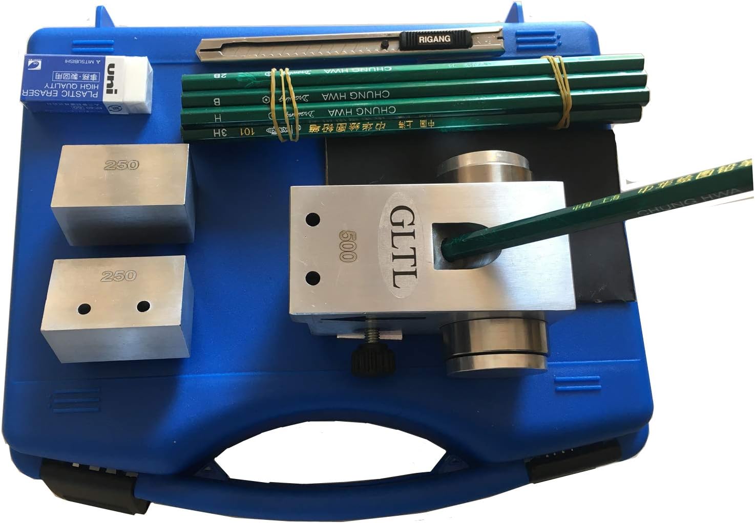 Pencil Hardness Tester ASTM D3363 500/750/1000g Weights with 13 Pcs Pencils