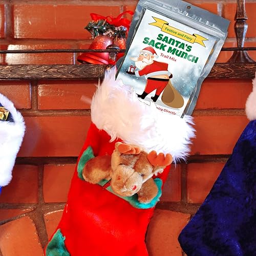 Miniatura 4 de Santa's Sack Munch Spicy Trail Mix - Divertido diseño de Papá Noel de luna - Regalos comestibles para hombres - Mezcla picante, fabricado en los