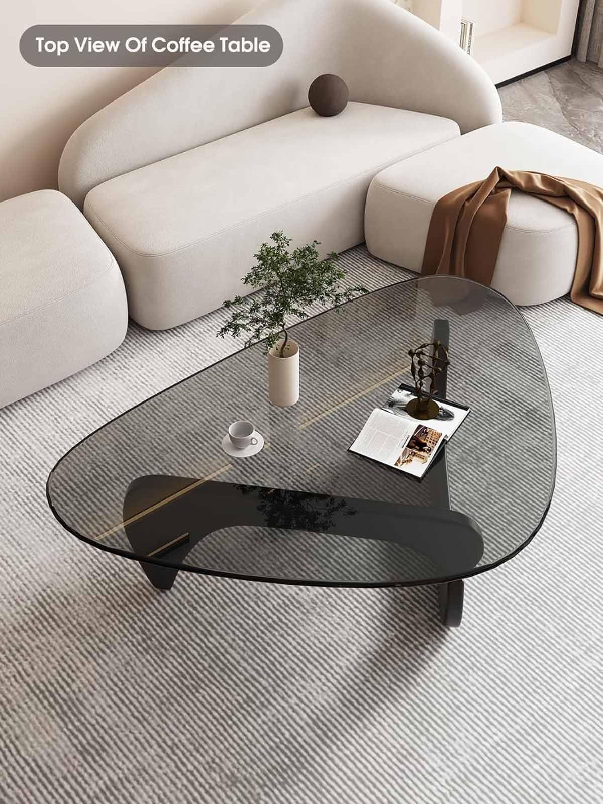 Amazon｜三角形コーヒーテーブル、ミッドセンチュリーモダンコーヒー