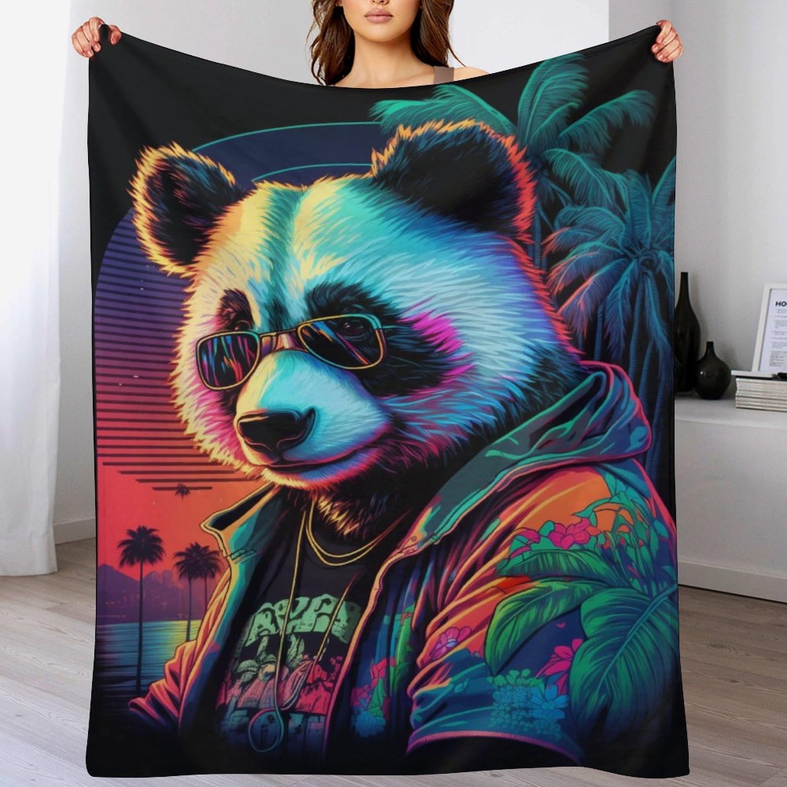 Couverture panda douce et moelleuse en flannel de qualité supérieure