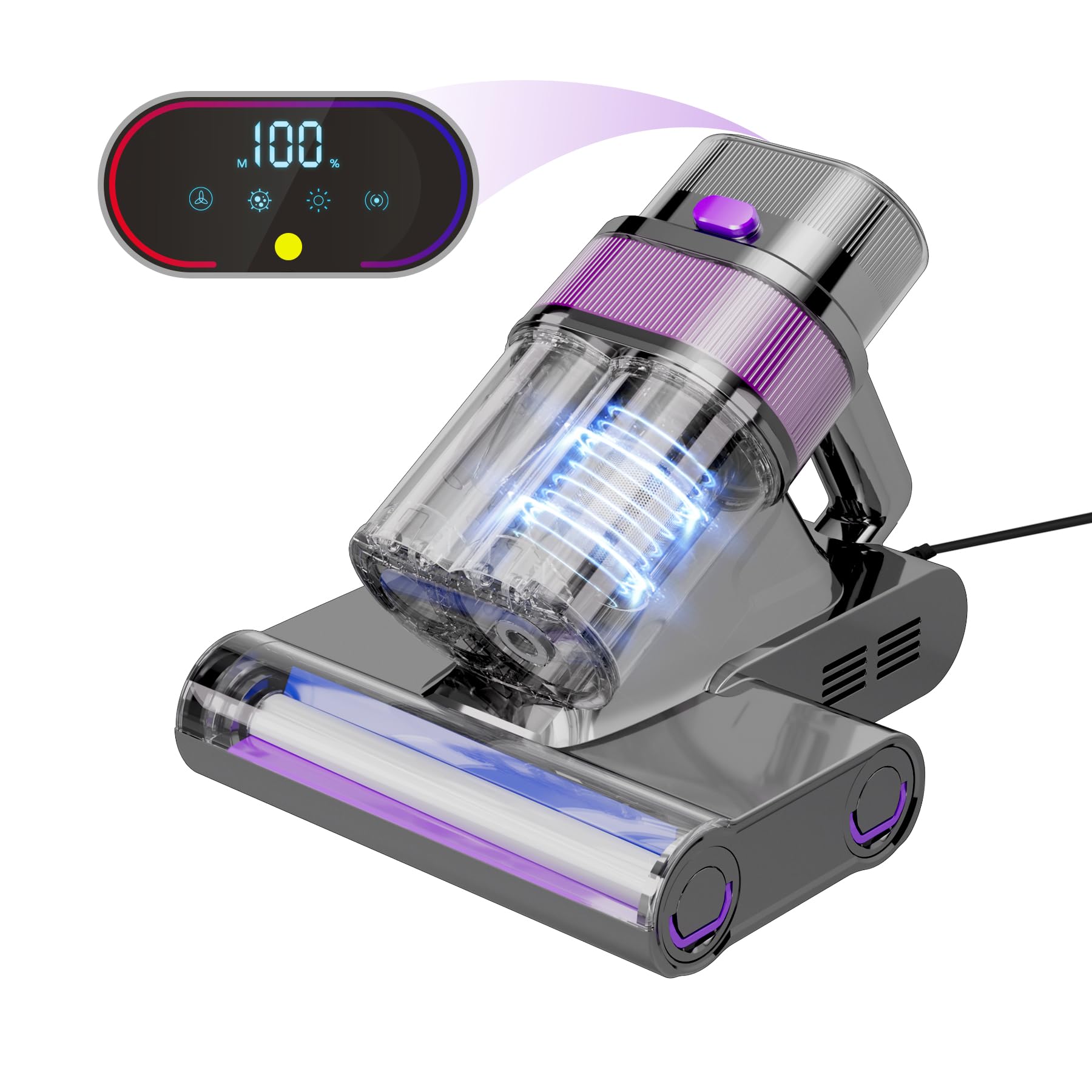 CHIMAKELEC Mattress Vacuum Cleaner, 500W 16KPa Handheld Strong Suction UV Bed Vacuum, High Heating Tech, Effectively Clean Up Bed, Pillows, Cloth Sofas, Carpets and Ther Fabric Surfaces