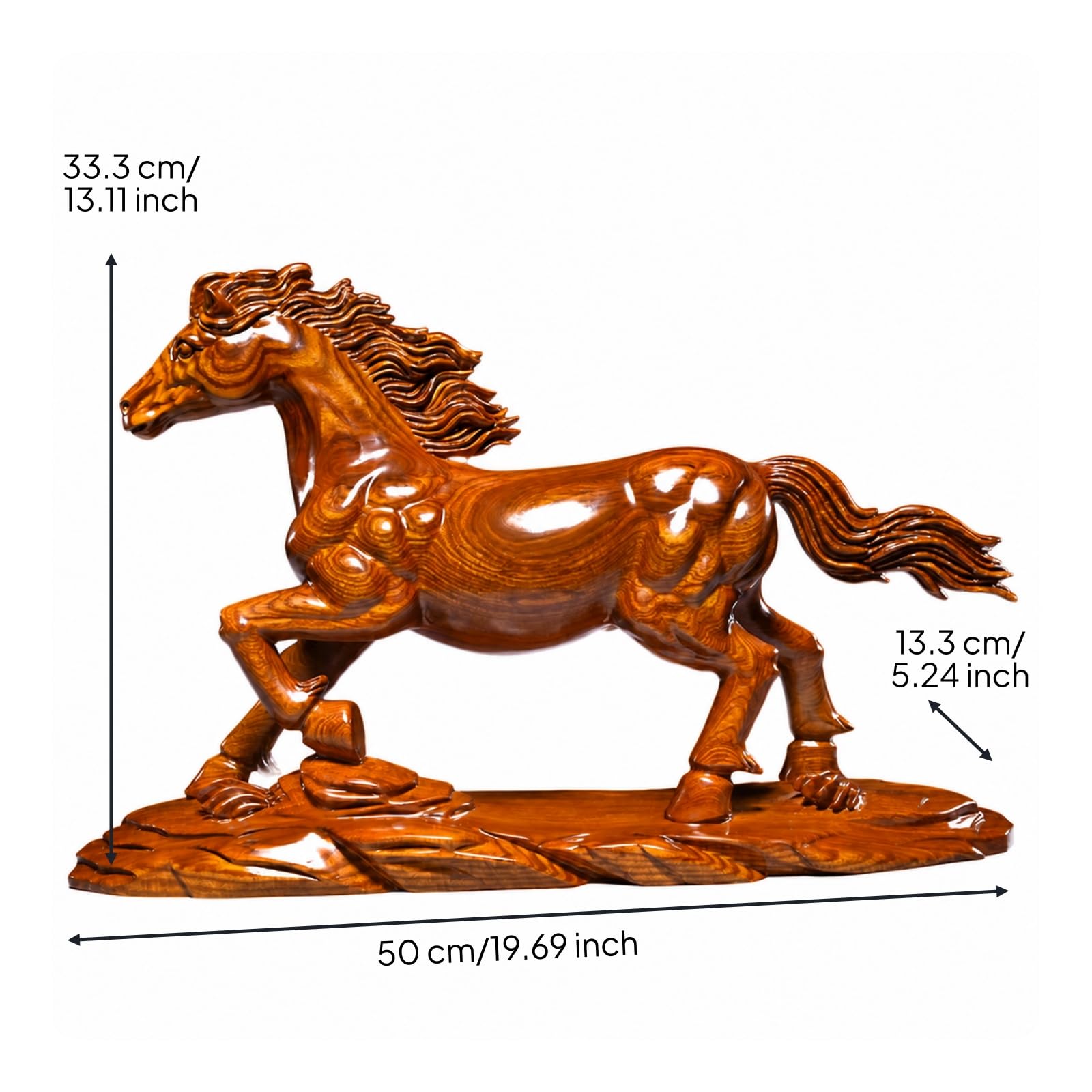 KESOTO Tallado | Elegante, Figura, Retro, para Recibidor, 50CM