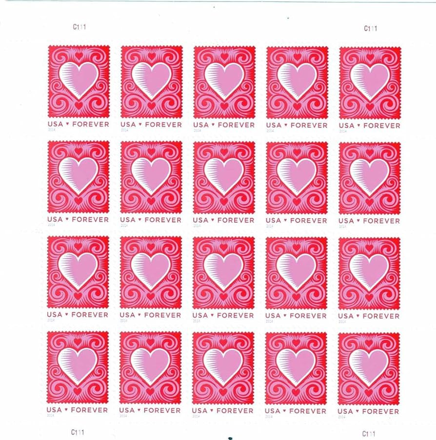 Amazon.com: Cut Paper Heart Love Series Forever Stamp Full