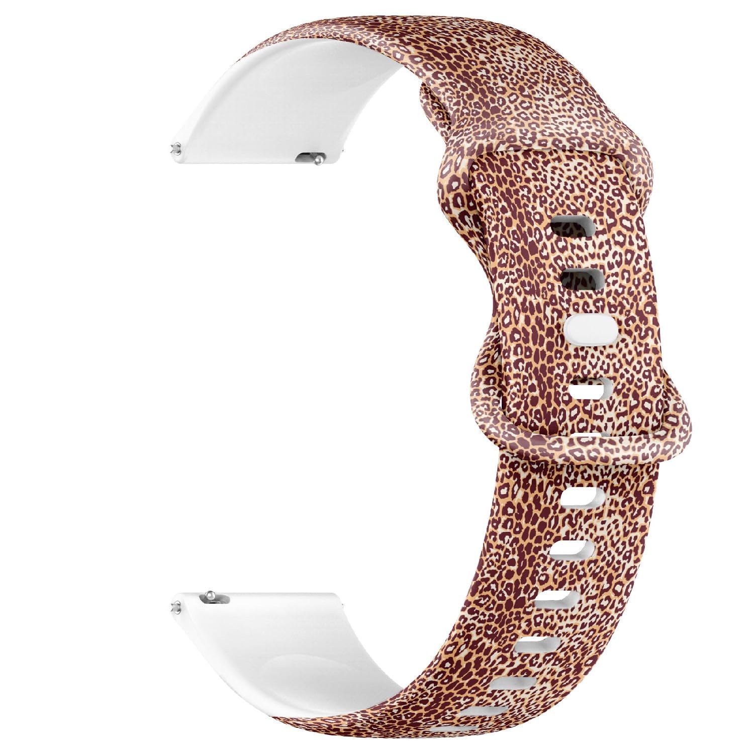 Compatible with Garmin Fenix 7/7 Pro, Fenix 6/6 Pro, Fenix 5/5 Plus, Epix (Gen2) / Epix Pro (Gen2), 22mm Sport Watch Band (Classic Leopard Print Raster) Silicone Soft Strap Bracelet