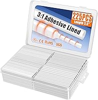 Vista 38 de XHF Tubo termorretráctil blanco impermeable de 1/4 de pulgada 3:1 con certificación UL, 20 pies, cable de alambre de grado marino, sellado