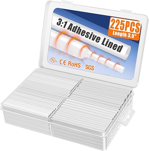 Vista 38 de XHF 2 tubos termorretráctiles de poliolefina impermeable 3:1 de 3/4 pulgadas (0.748 in), tubo termorretráctil de grado marino, sellado de negro