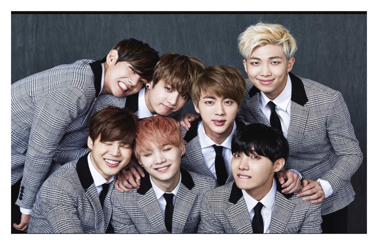HK PRINTS Kpop BTS Music Band Big Size Flex Poster for Room (24x36 Inch, 210 GSM Paper, Gloss Finish, Multicolor) F-1723