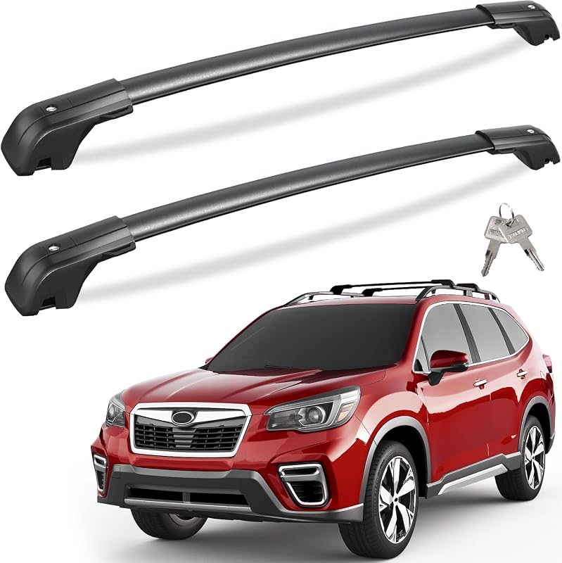 Tuyoung 330lbs Roof Rack Cross Bars for Subaru Forester 2014-2026 | Not for Wilderness, Lockable All Aluminum Anti-Theft Roof Rails Crossbars Rooftop Luggage Kayak Accessories