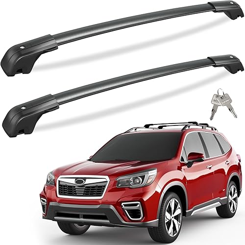 Tuyoung 330lbs Heavy Duty Roof Rack Cross Bars Compatible with Subaru Forester 2014-2026 (Not for Wilderness), Lockable All Aluminum Anti-Theft Roof Rails Crossbars Rooftop Luggage Kayak Accessories