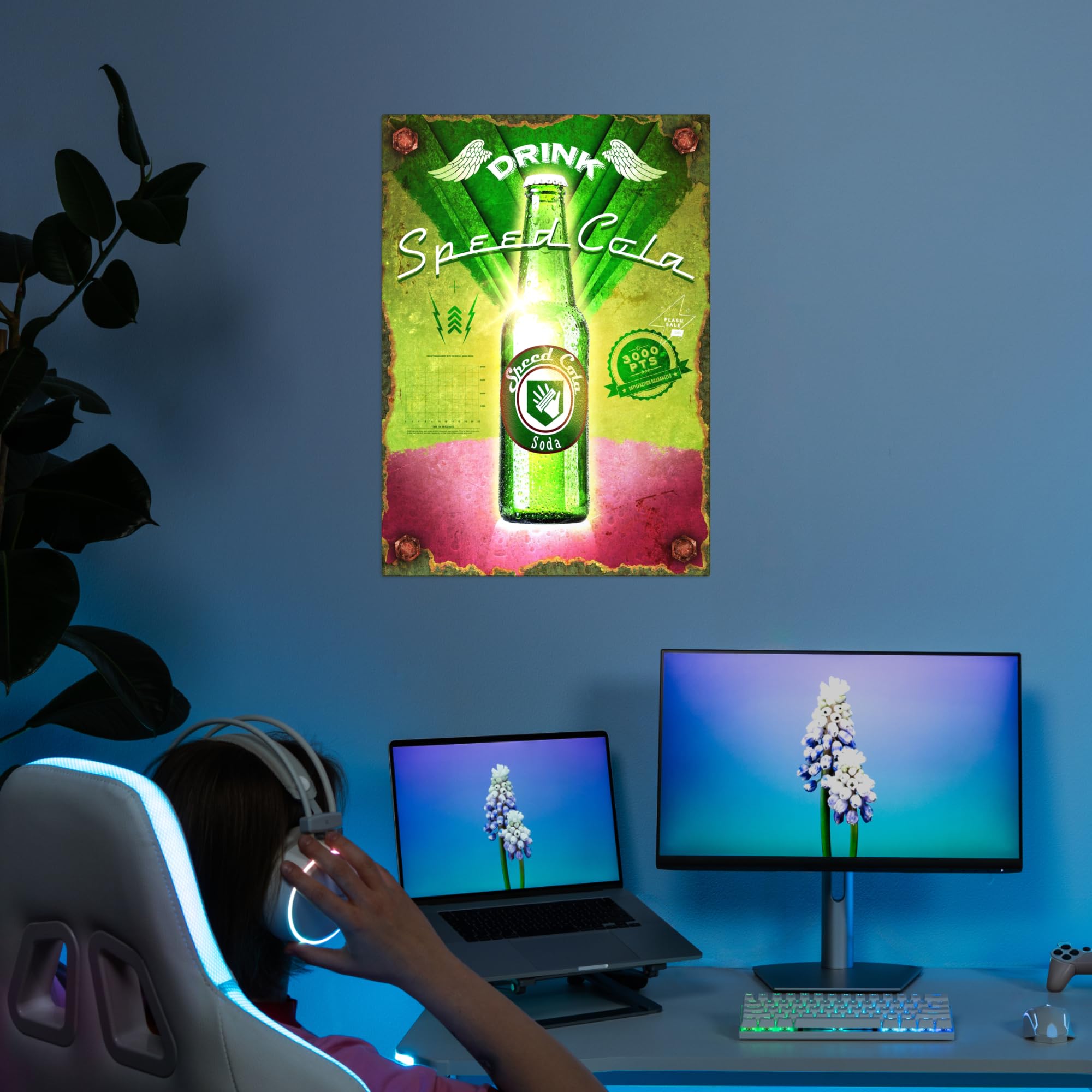 Displate Call of Duty Metallposter Call of Duty Poster Zimmer Poster Call of Duty Merch Zimmer Plakat wandbilder deko - Perk-a-Cola - Speed Cola Poster 67.5 cm x 48 cm