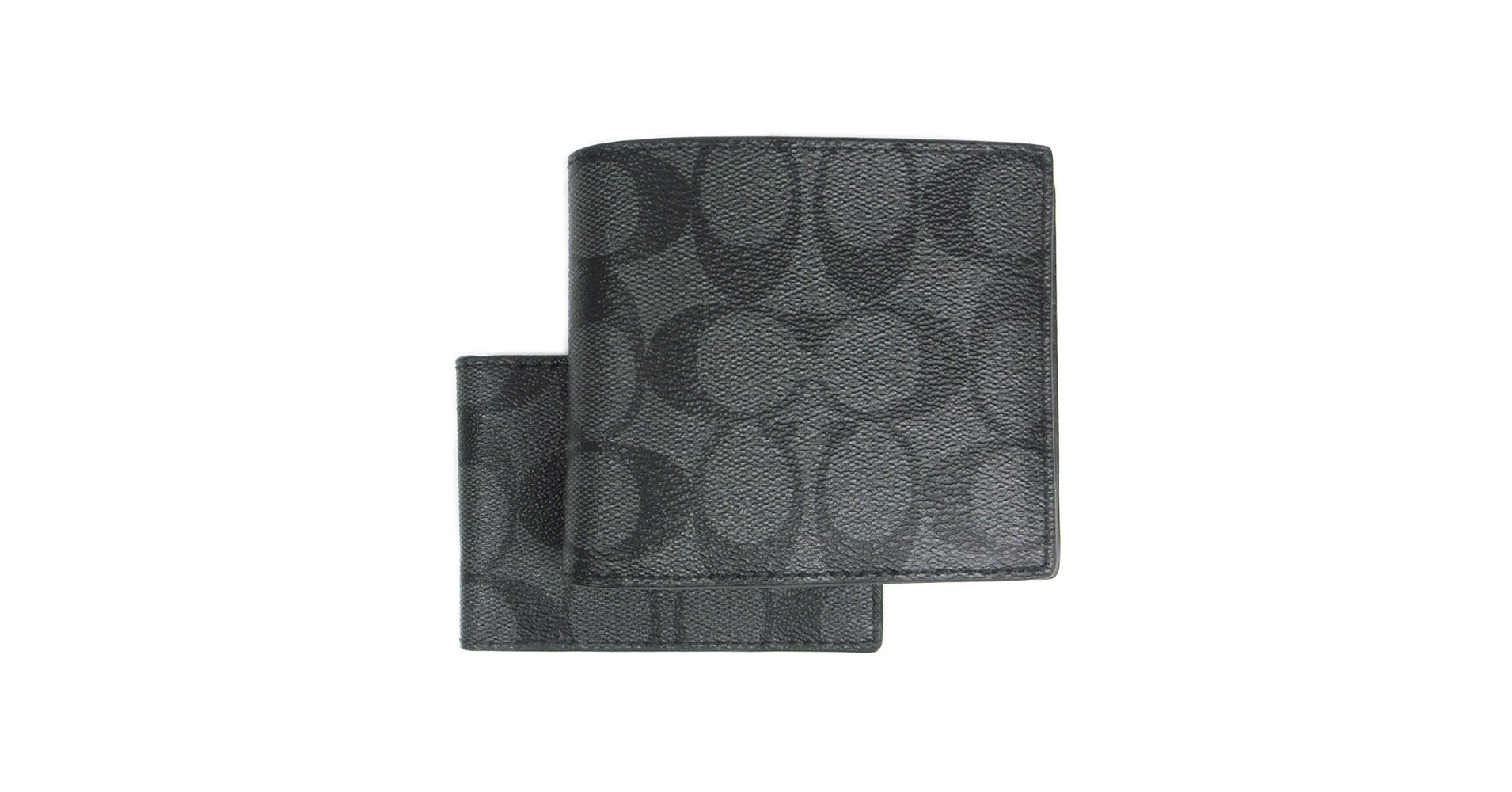 コーチ coach 折り財布 パスケース・カードケースセット COACH】コーチ メンズ レザー 二つ折り財布+カードケース（定期