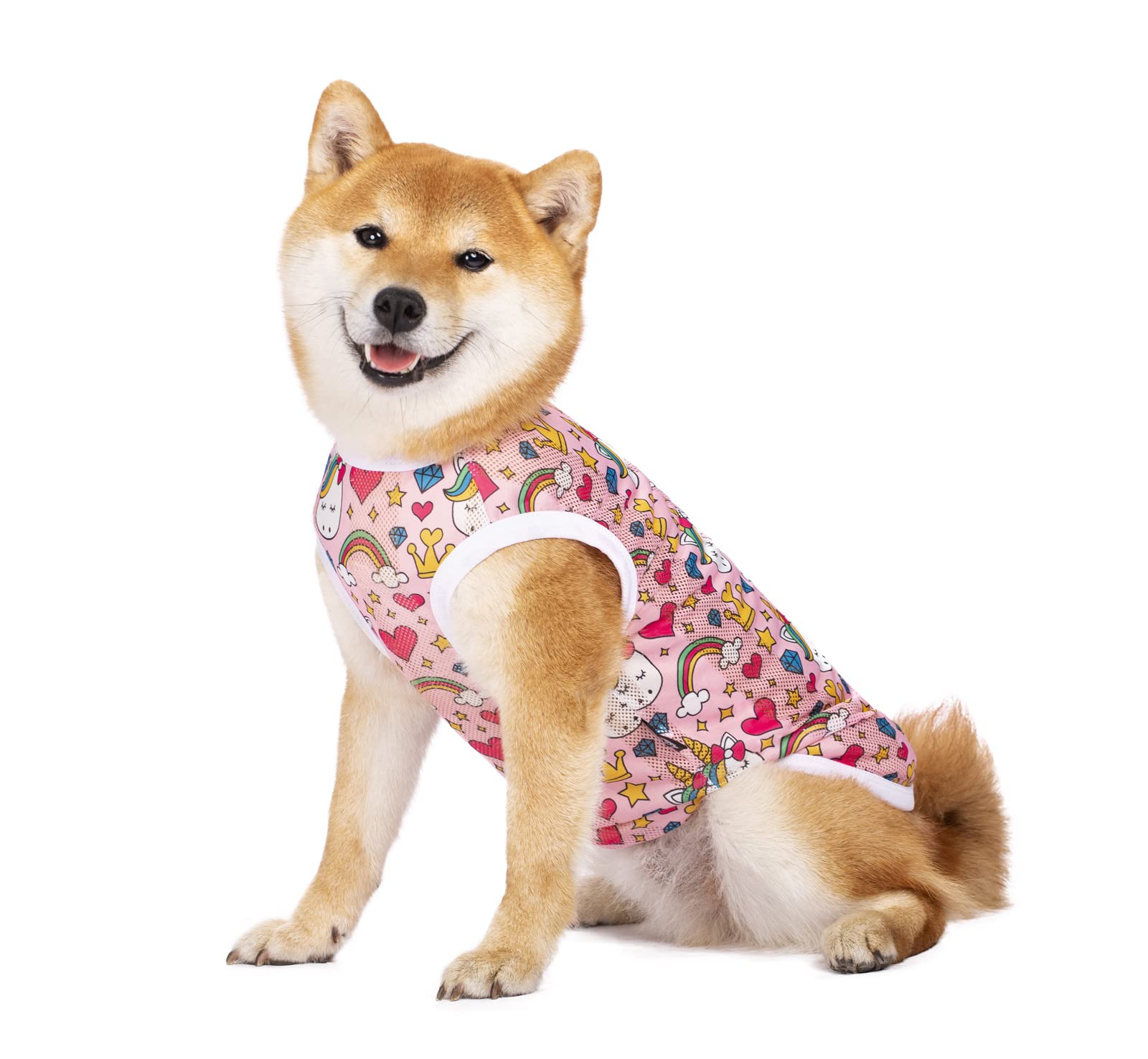 Pet Clothes,Dog Summer T-Shirt Cool Breathable Sunscreen Dog Vest Clothes Outfit Costume for Medium Large Dogs โ image 1