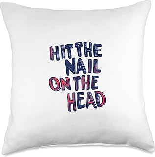 Pretty Nail Idiom Statement Outfit for Boys and Girls Throw Pillow