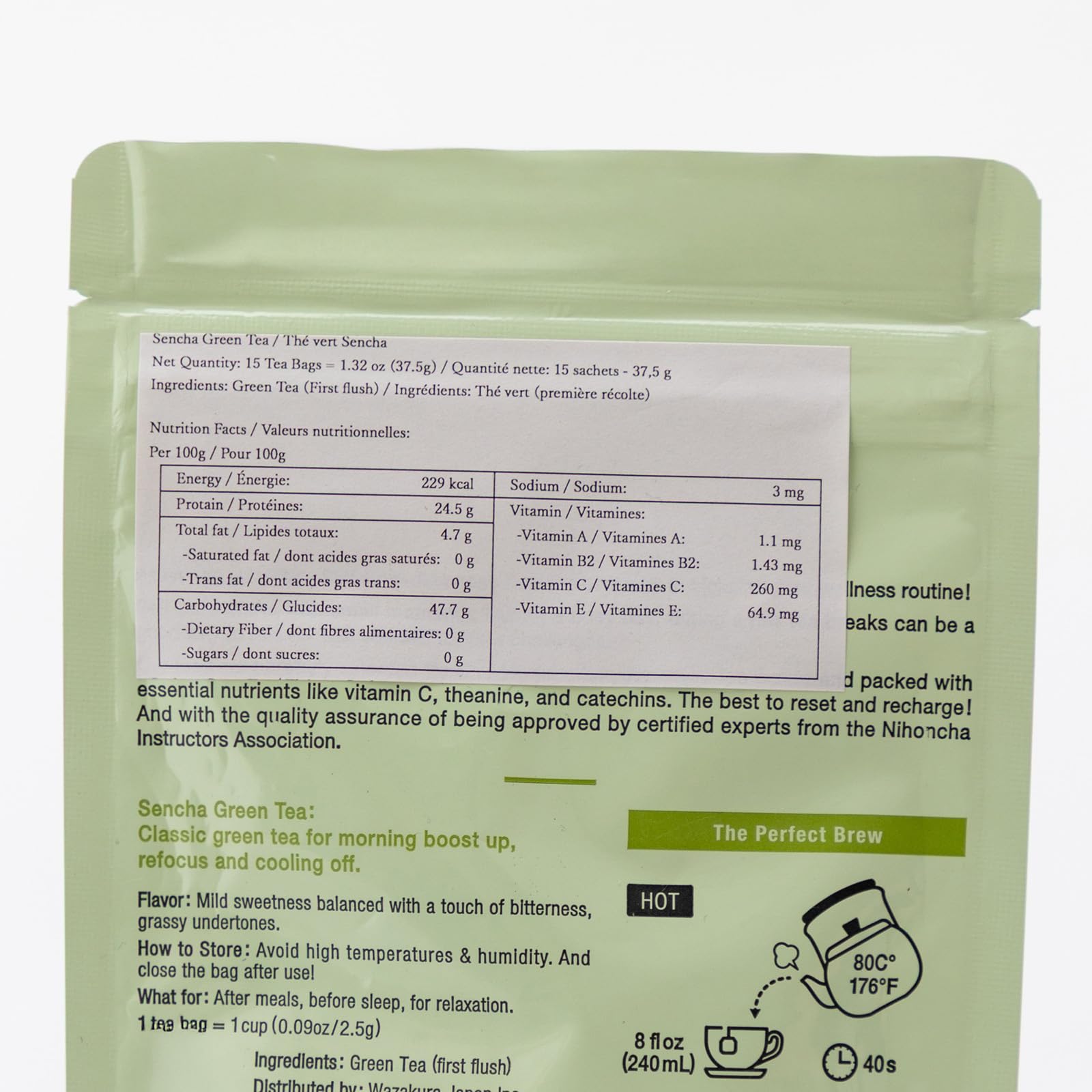 Asayu Japan Set de Té Verde - Green Boost Gift Set (Sencha y Genmaicha con Matcha) 30 Bolsitas, Hecho en Japón, para Relajación y Concentración