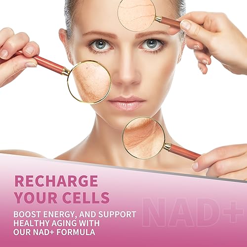 Miniatura 6 de Suplementos liposomales NAD para mujeres, nicotinamida pura de 500 mg NAD  Regeneración celular, apoyo de energía y metabolismo, vegano, sin azúcar,