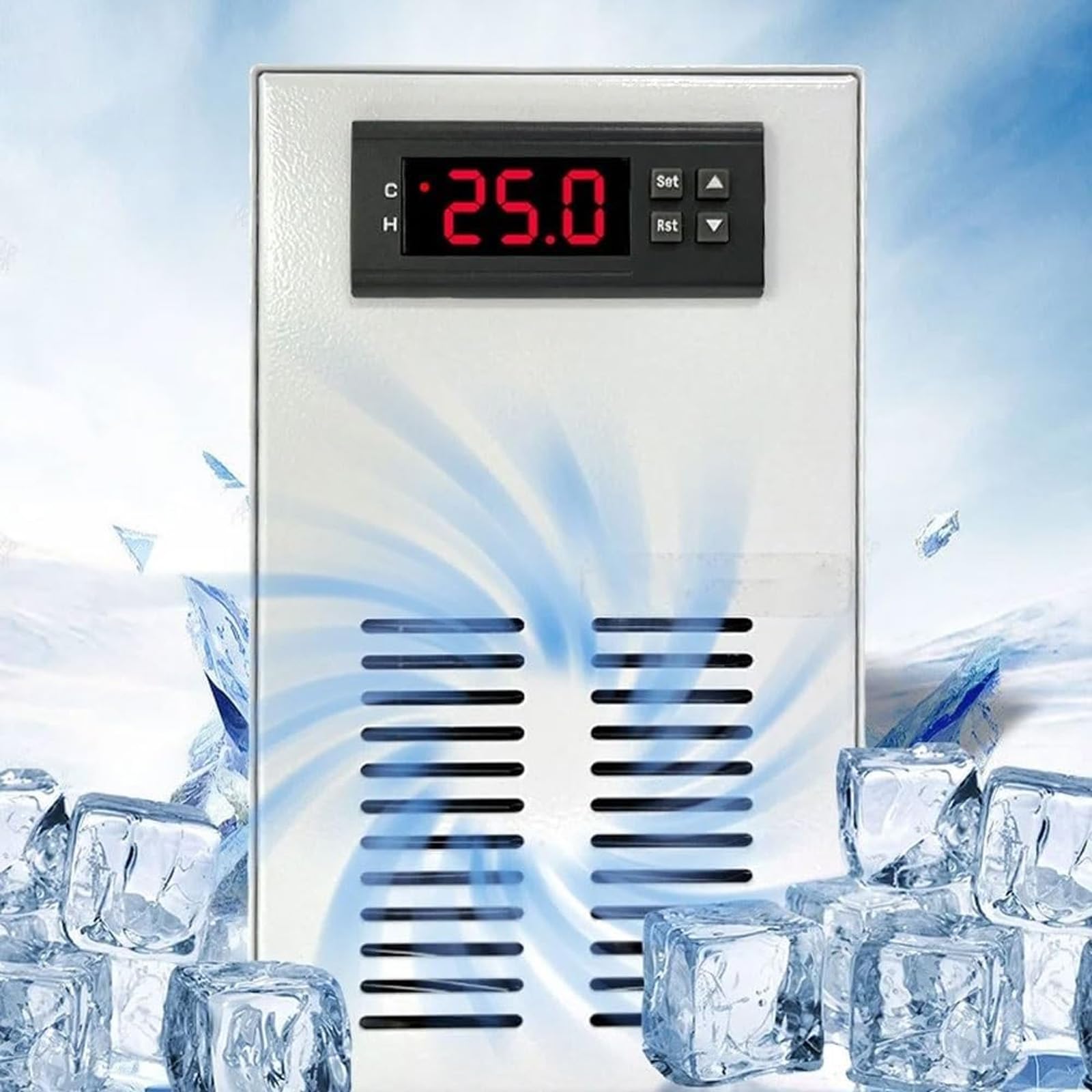 Enfriador Y Calentador De Agua para Acuario De 35l, Sistema De Enfriamiento Y Calentamiento para Pecera con Temperatura Constante, con Ajuste De Temperatura, Bomba De 5 W Y Tubo De 2 M, para Peces Y