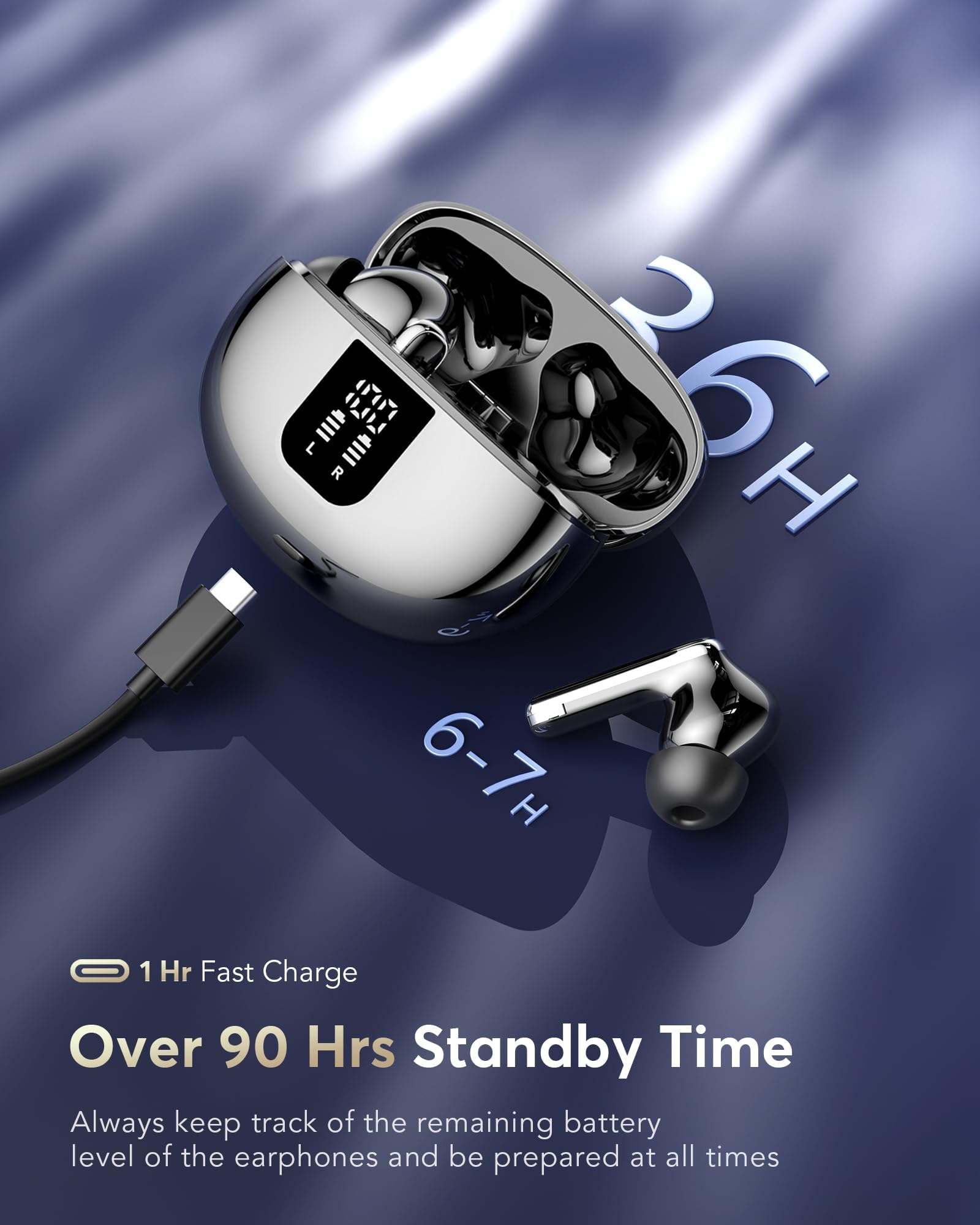 AI Translation Earbuds Real Time,188 Languages Accents Translator 36H Playtime 3-in-1 Translation Earphones 4 ANC Mic for Audifonos Traductores Inglés Español,translating earbuds for Travel & Learning — view 8