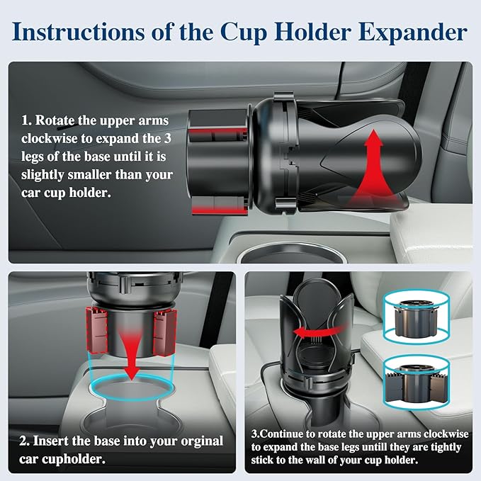 Soporte expansible para portavasos de auto, compatible con Yeti e Hydro Flask miniatura 6