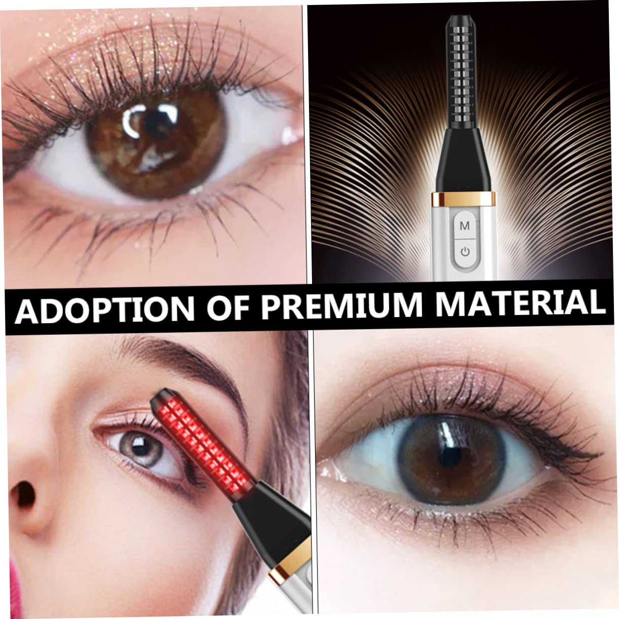 MAGICLULU 2piezas Rizador De Pestañas Eléctrico Calentado Usb Recargable Curling Clip Profesional Para Mujeres Rizador De Pestañas Térmico Portátil Diseño Ergonómico Look De