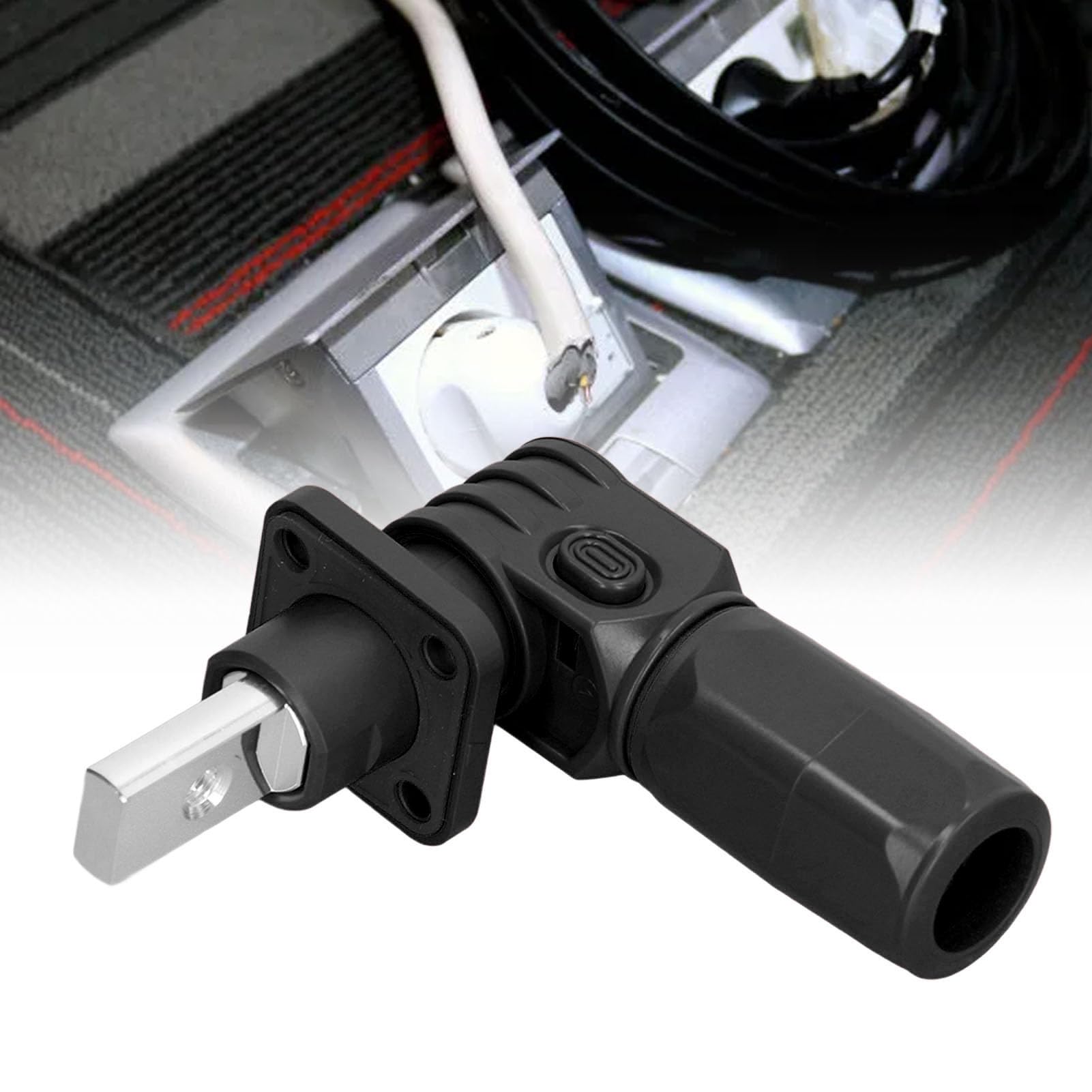 2Pz Connettore di stoccaggio della batteria di energia, Terminale a spina rapida M8 Connettore di alimentazione della batteria ad alta corrente impermeabile IP67 200A (BLACK)