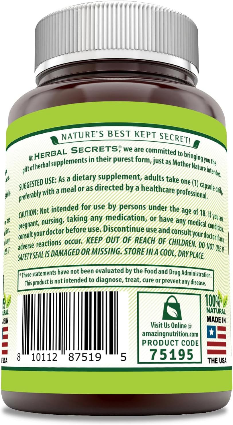 Herbal Secrets Boswellia Serrata Extract Supplement | 65% Boswellic Acids | 600 Mg Per Serving | 60 Capsules | Non-GMO | Gluten-Free | Made in USA - Image 3