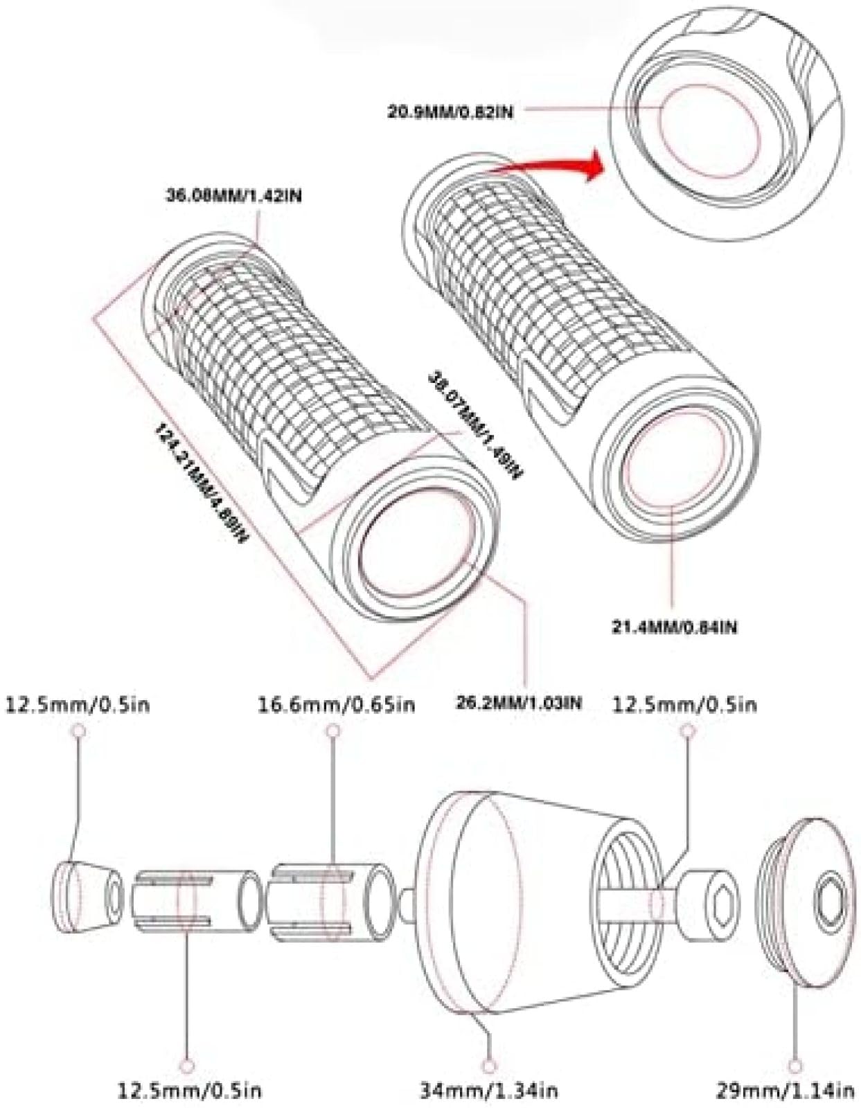 DEAVER Leva freno moto Moto Leve Freno Frizione Manubrio Manopole Per Maniglia Per Tmax500 T-Max 500 2001-2007 frizione moto (Color : 16)
