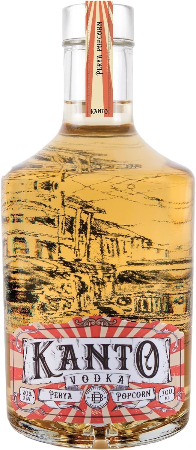 Kanto Vodka mit Popcorn Geschmack I Philippinischer Popcorn Wodka I Perya Popcorn Vodka Spirituose I 20% vol