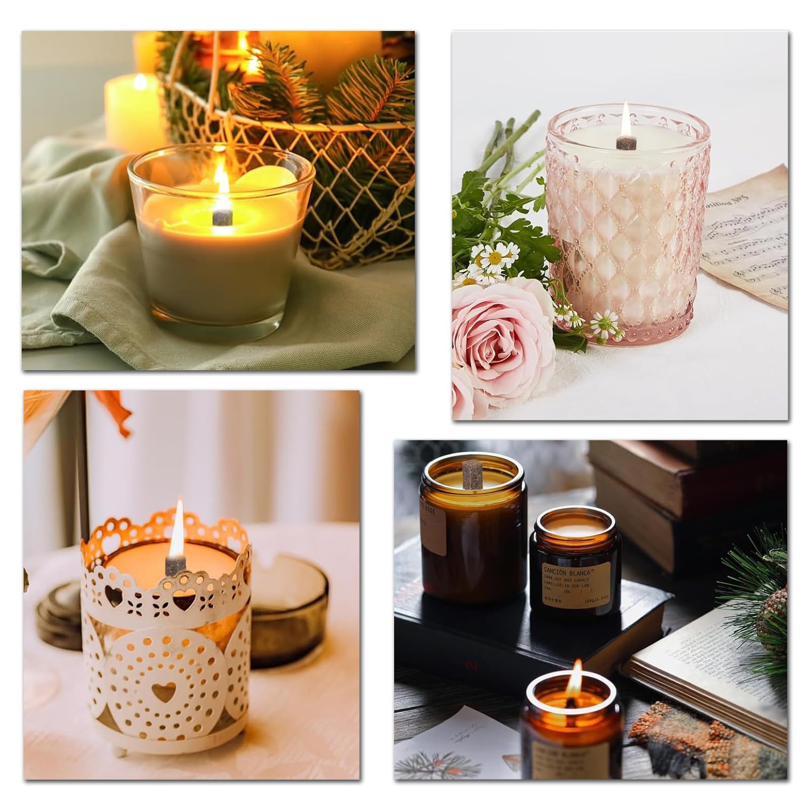 10 stoppini permanenti per mangiasera, stoppino continuo, stoppino per candele, per esterni, per fuoco, residui di candele, per esterni, 10 x 10 x 90 mm