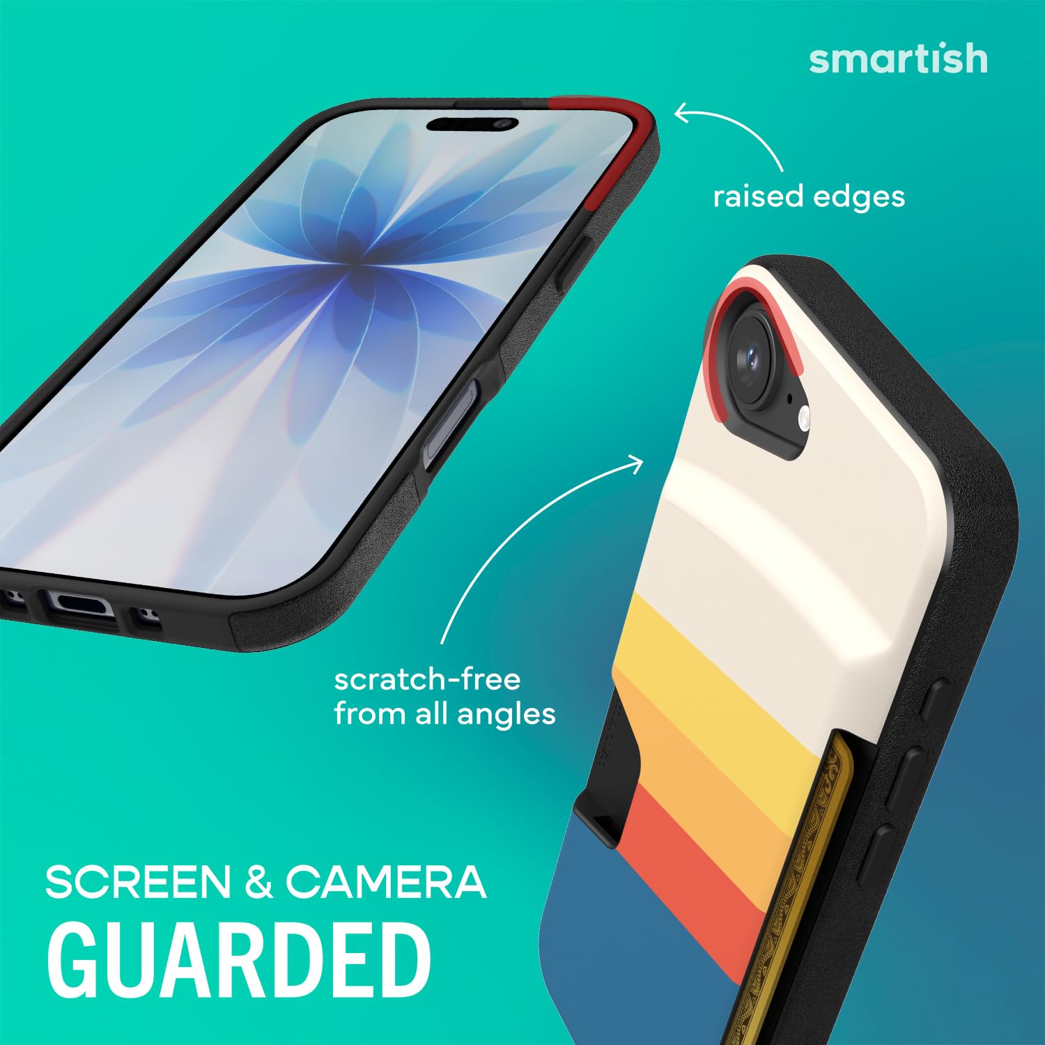 Smartish®, Wallet Slayer Vol. 1, Funda Tipo Cartera para iPhone 16e, Tarjetero Fino y Protector para Tarjetas de crédito, Funda Oculta giratoria Probada para Tarjetas Compatible con iPhone Pro de