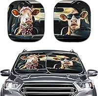 Vista 15 de Mumeson Parasol de dos piezas para parabrisas de automóvil de noche estrellada, parasol para rayos UV y reflector de calor para casi vehículos