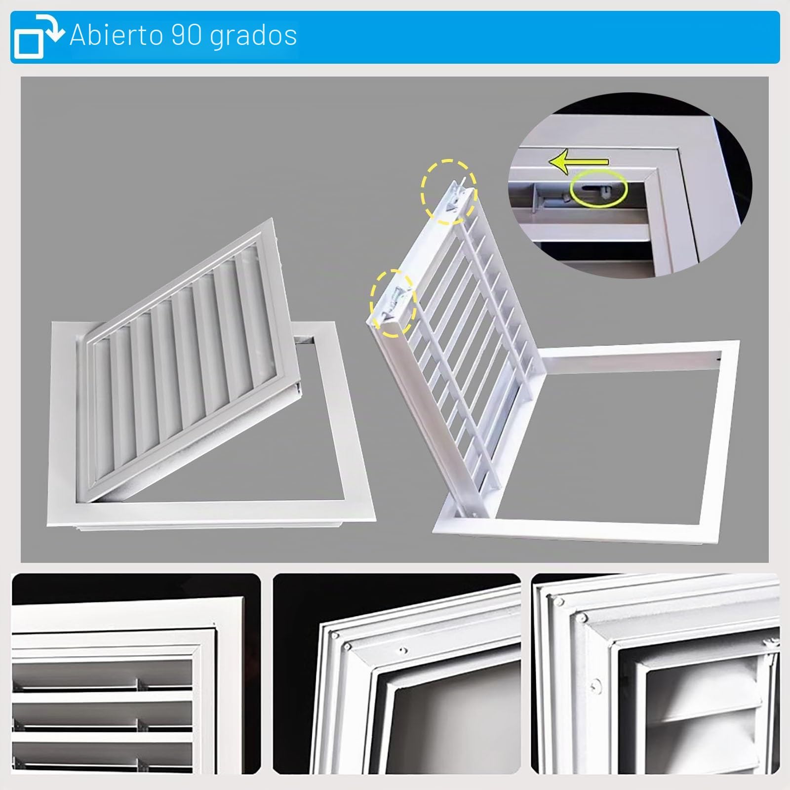 Rejilla Ventilacion Rejillas De Ventilación De Techo, Rejilla De Ventilación Cuadrada/Filtro para Entrada O Extracción, Rejilla De Salida con Filtro(60 x 60 cm)