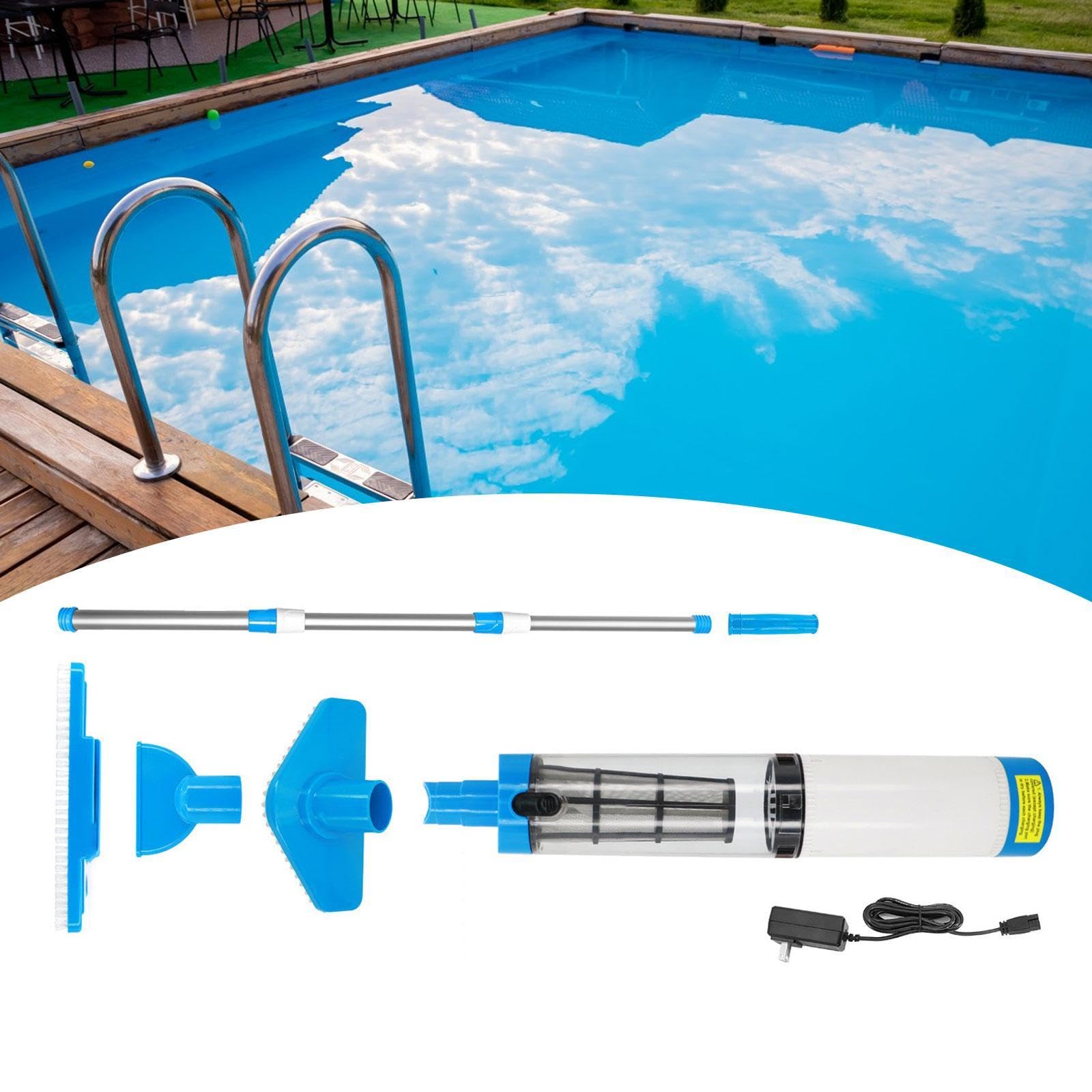 Fenteer Aspiradora Portátil Recargable para Limpieza de Piscinas Pequeñas, 3 en 1