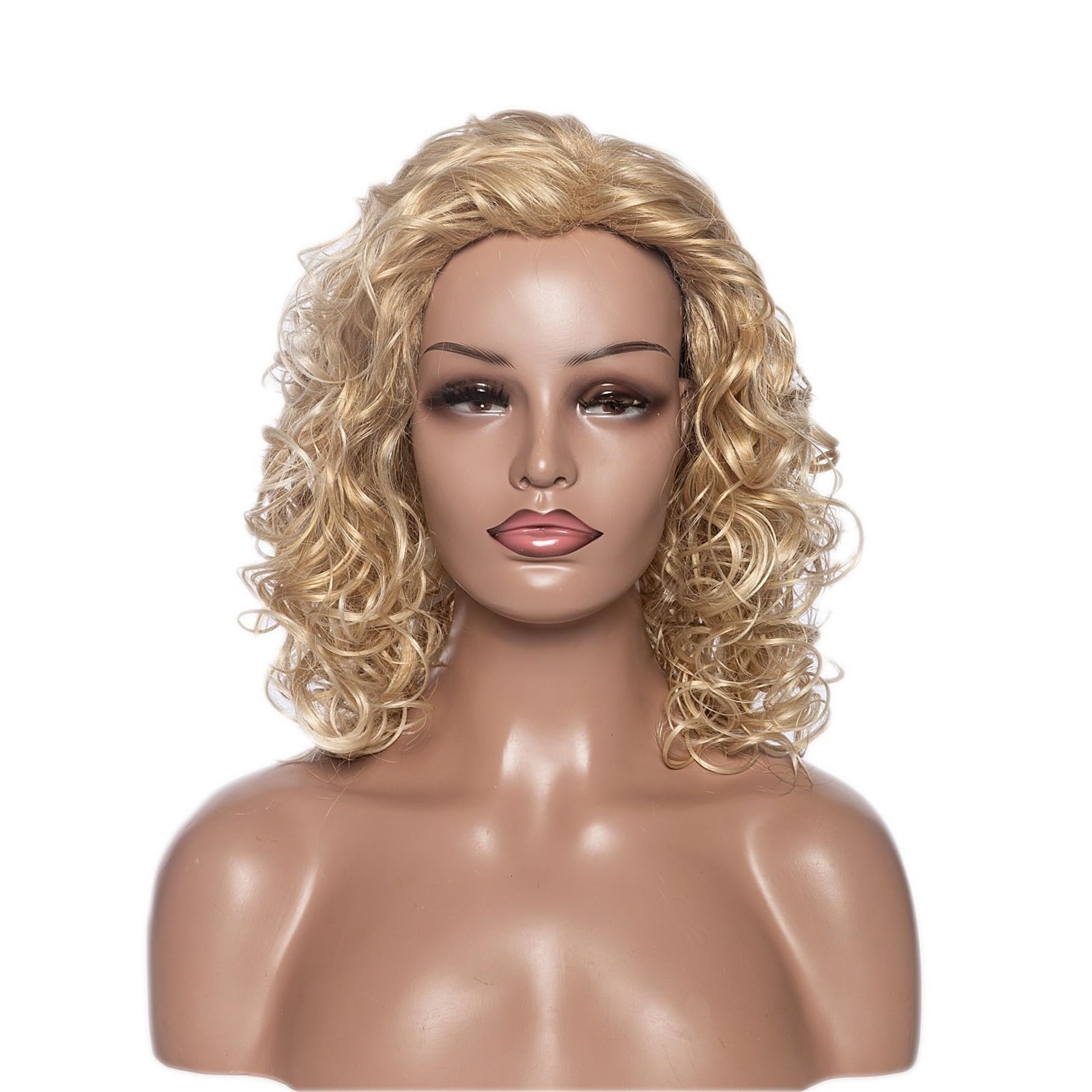 ZTHYSHOZ Women's Wig Short Retro Big Wave Curly Hair Wig For Women, Fluffy Party Style Headband