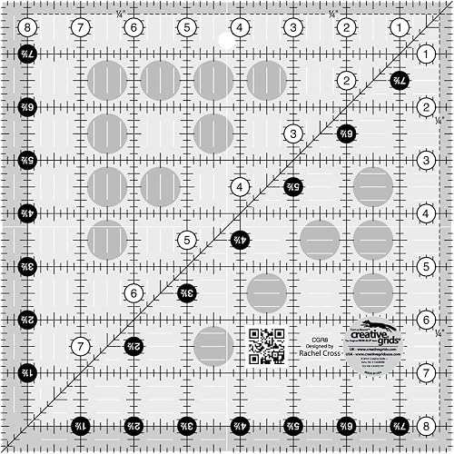 Creative Grids 8.5" Square Quilting Ruler Template CGR8
