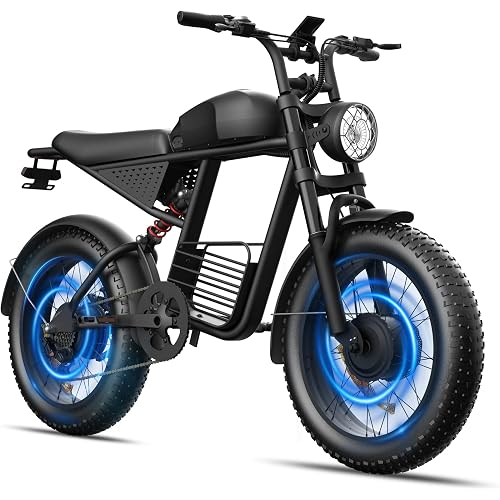 Electric Bike for Adults, 1500W/3000W Peak Ebike 48V 15/20/35AH E Bike 20" Fat Tire 30/34/37MPH 40/47/100 Miles Adult Electric Bicycles, 3 Modes Electric Dirt Bike, All-Terrain Off-Road Motorcycle