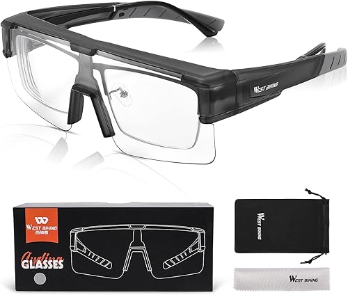 West Biking Gafas de sol fotocromáticas Fit Over - Gafas de ciclismo con protección UV para hombres y mujeres