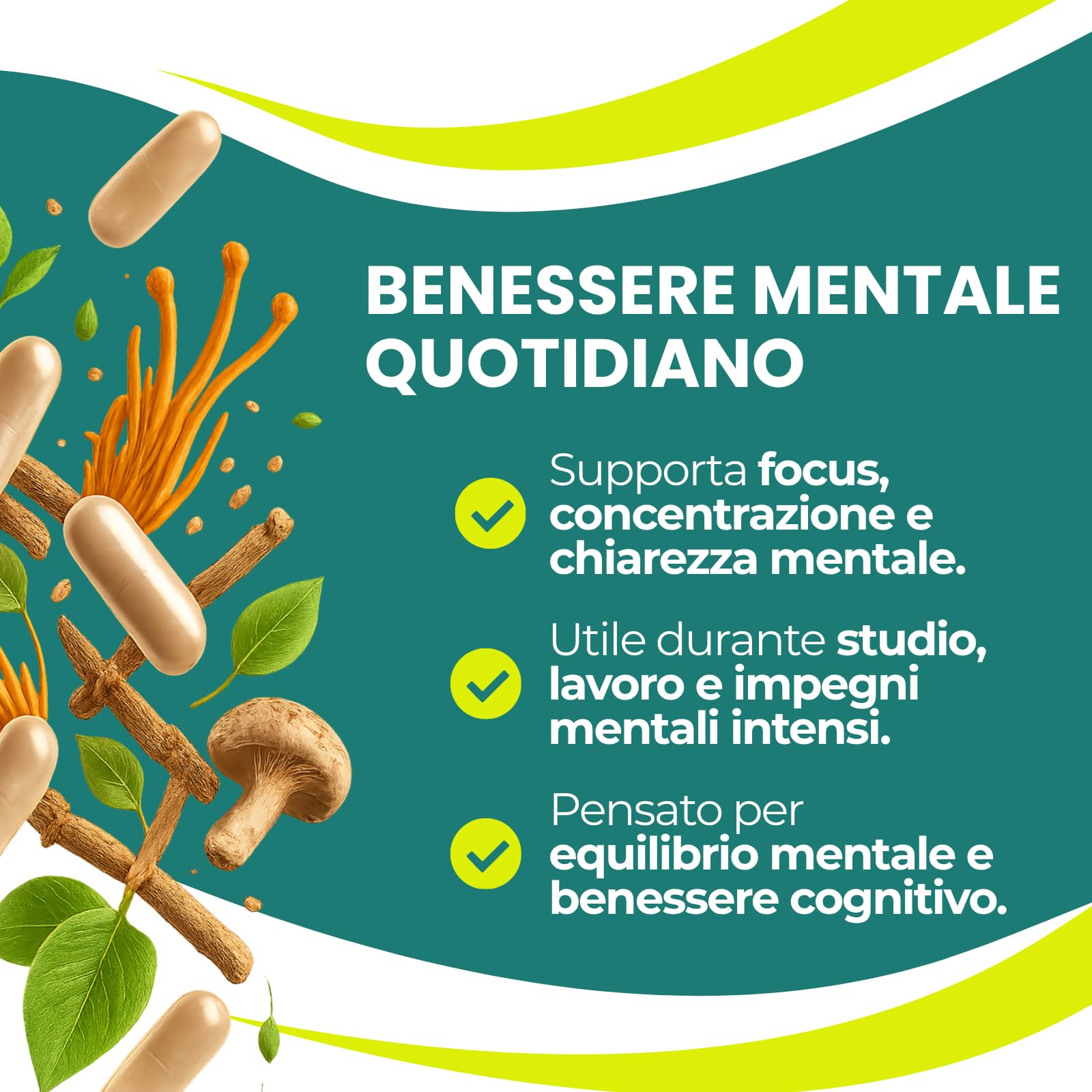 KIROS STRESSLESS – Ashwagandha KSM-66® 600 mg con Bacopa Monnieri – Integratore per Stress, Concentrazione, Memoria ed Equilibrio Mentale – 60 Capsule Vegane, Senza Glutine e Senza Lattosio