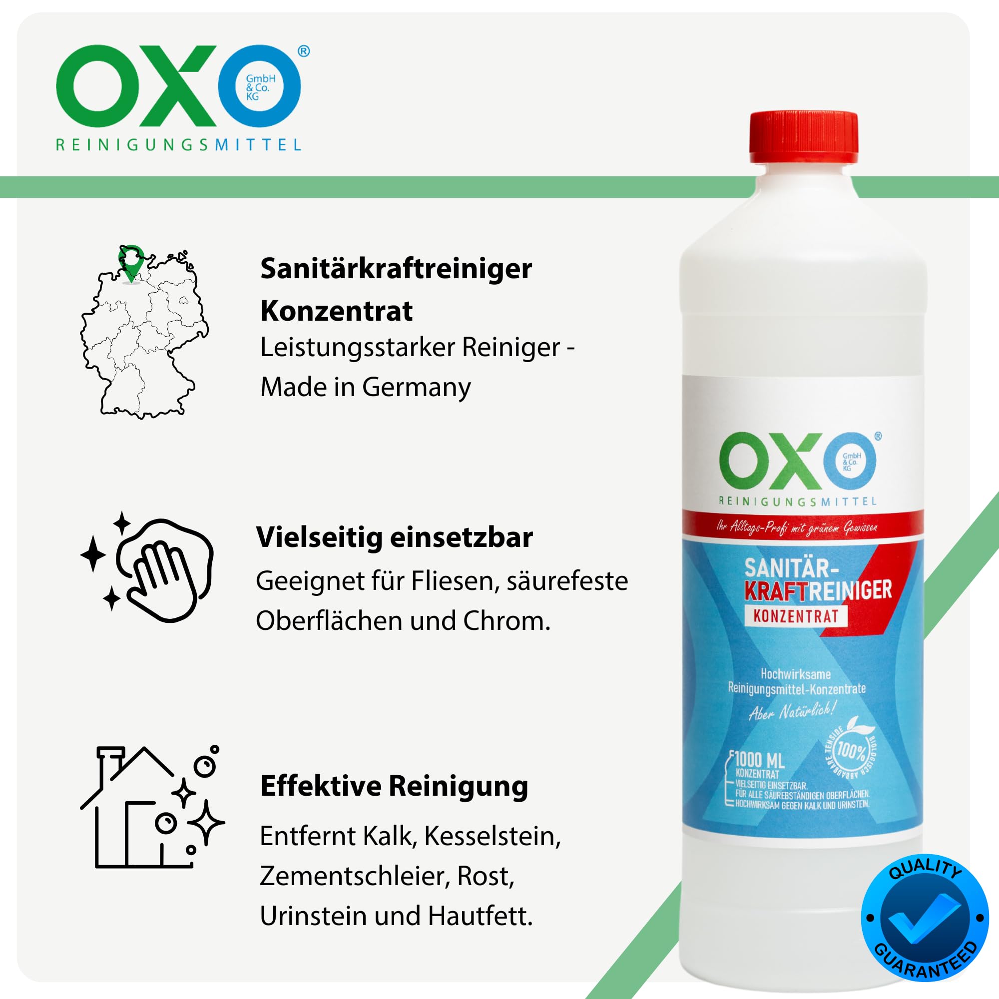 Sanitärkraftreiniger Konzentrat für starke Verkalkungen & Ablagerungen frischer Duft Bad Küche Sanitär Reinigungsmittel 10 L 1er Pack