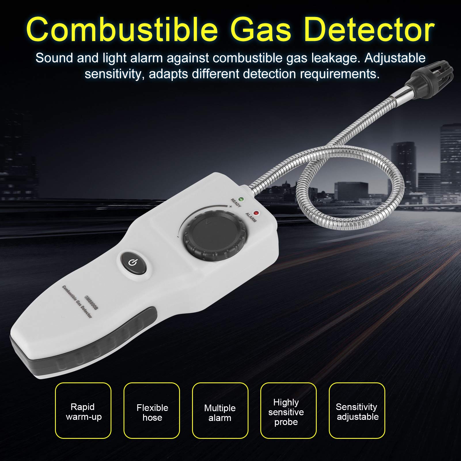 Misuratore di allarme per perdite di gas metano rilevatore di gas infiammabile portatile Mtlavishness