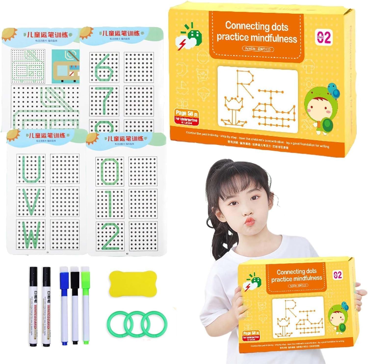 scribble Smart Workbook, Workbook Fast-track Young Minds, Little Curious Minds scribblesmart, Scribblesmart Workbook Dry Erase, Pre- Workbook Learning Toy (Level 2)
