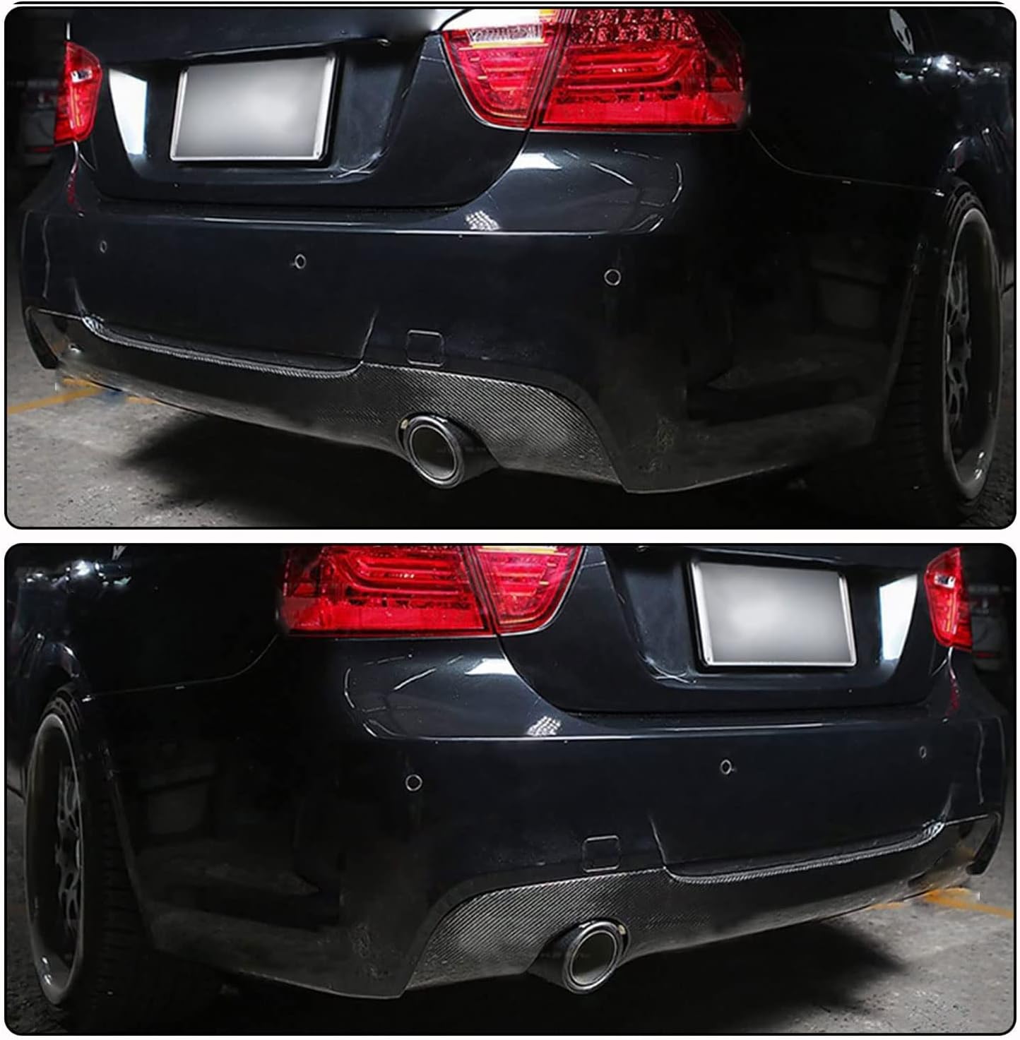 Carbon Fiber Rear Bumper Diffuser for BMW 3 Series E90 M Sport Sedan 2005-2012 318i 320i 320si 323i 325i 330i M-Tech Lower Bumper Lip Spoiler Body Kit Factory Outlet