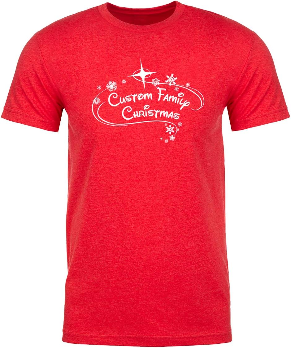 Custom Family Christmas Font Snowflake Man's Christmas T-Shirts!