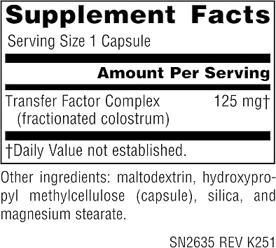 Source Naturals, Wellness Transfer Factor - 125 mg - 60 Vegetarian Capsules