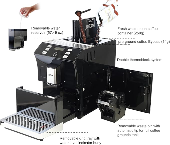 Máquina de Espresso Automática con Espumador de Leche y Pantalla Táctil miniatura 3