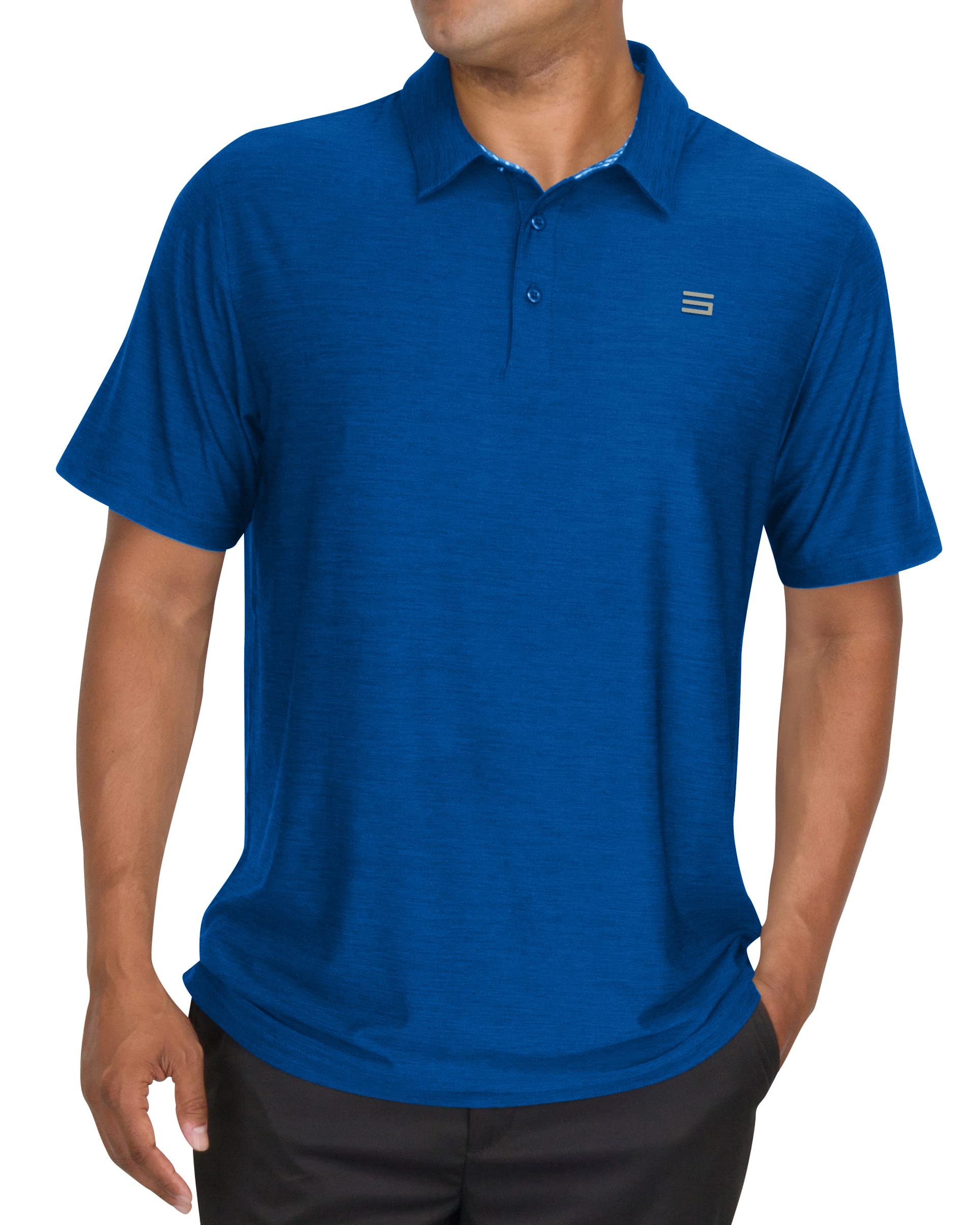 Three Sixty Six Golf Shirts for Men - Dry Fit Short-Sleeve Polo, Athletic Casual Collared T-Shirt