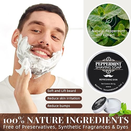 Miniatura 3 de Kit de afeitado para hombres maquinilla de afeitar profesional de borde recto con crema de afeitar cepillo cuenco Regalos perfectos para él hombre