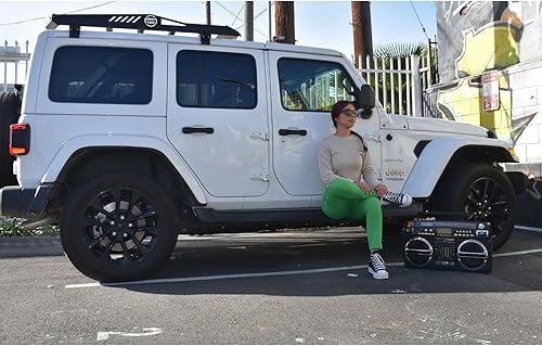 Vista 2 de Lasonic i-931BT BoomBox BLUETOOTH AM/FM EQ USB SD AUX w/ Remote Built-In Battery - Black