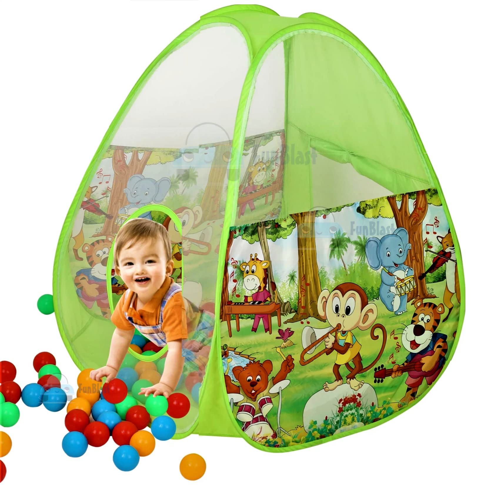 FunBlast Ball Pool Tent House For Kids, Pop Up Ball Pit Play Tent House With 50 Balls For Boys Girls, Babies And Toddlers Indoor& Outdoor,Multicolor (B09MKF19ML) Amazon Price History, Amazon Price Tracker